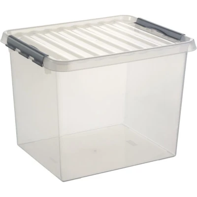 Afbeelding van Sunware Q Line Opbergbox 52 Liter Transparant Metaal Opbergboxen &amp; Kratten