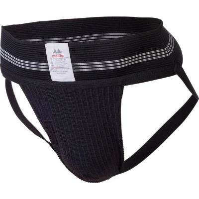 Afbeelding van MM Sports The Original No. 10 Swimmer/Jogger Jockstrap 3 inch Black MAAT XXL Heren Ondergoed voor Man Mannen Jock