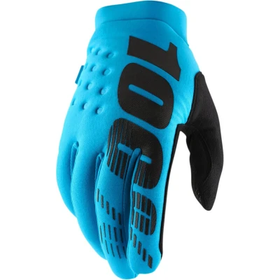 Afbeelding van 100% BRISKER cross bmx thermo handschoen TURQUOISE BLAUW XL