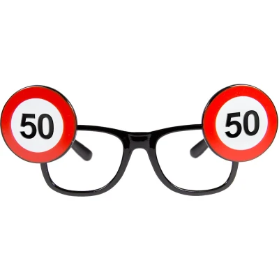 Afbeelding van Folat Bril Verkeersbord 50 Jaar