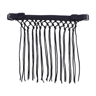 Afbeelding van Vliegenfrontriem Knotted Zwart Cob