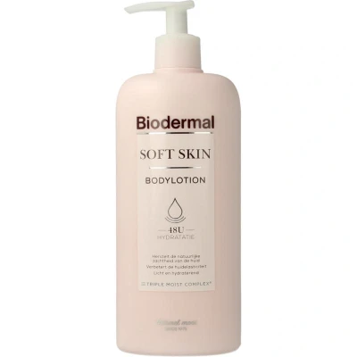 Afbeelding van Biodermal Soft Skin Bodylotion Verbetert de natuurlijke zachtheid van jouw huid. Dankzij het Triple Moist Complex voor 48 uur intensieve hydratatie 400ml