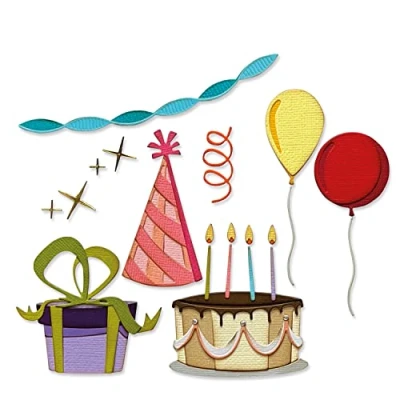 Afbeelding van Sizzix Thinlits Die Set Celebrate Colorize 32stuks