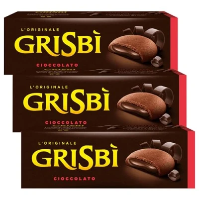 Afbeelding van MATILDE VICENZI Grisbi Chocolade Italiaanse koekjes gevuld met chocolade, 150 g x 3 percelen