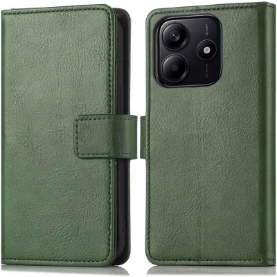 Afbeelding van imoshion Hoesje Geschikt voor Xiaomi Redmi Note 14 5G Met Pasjeshouder Luxe Bookcase Groen