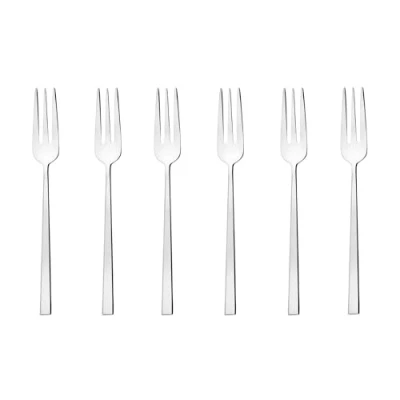 Afbeelding van Kerst Deals: Sambonet Gebaksvorkjes Rock Zilver 6 Stuks