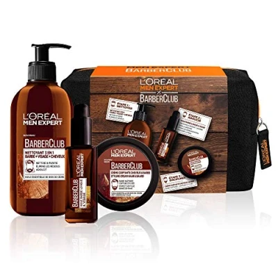 Afbeelding van L&#039;Oréal Men Expert BarberClub kit met 3 in 1 reiniger, lange baardolie en stylingcrème