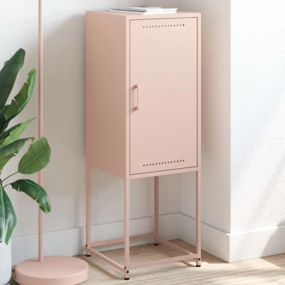 Afbeelding van Hoge kast 36x39x107 cm staal roze