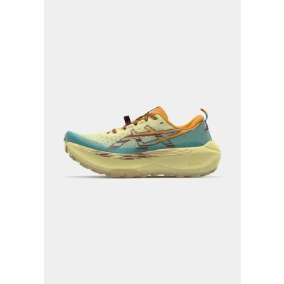 Afbeelding van Asics Trabuco MAX 4 Trail hardloopschoenen, Heren, Maat: 42, Wheat yellow dark red planet Textiel/ synthetisch