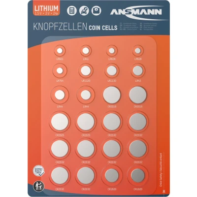 Afbeelding van Ansmann assortiment knoopcellen 24 stuks
