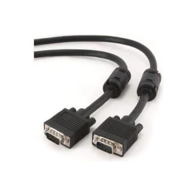 Image de Lanberg env. vgac 10cc 0050 b vga (15 broches) vers fiche câble avec noyau de ferrite 5 m noir