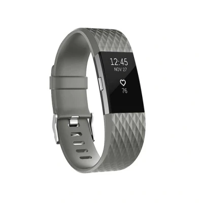 Afbeelding van Fitbit Charge 2 siliconen bandje Maat: Small Donkergrijs