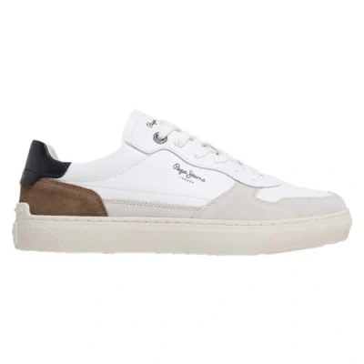Afbeelding van Pepe Jeans Camden Nature M Sneakers laag, Heren, Maat: 43, Optic white Leer/ synthetisch