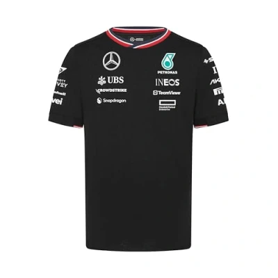Afbeelding van Mercedes Teamline Shirt Zwart 2024 S AMG Lewis Hamilton George Russel Formule 1