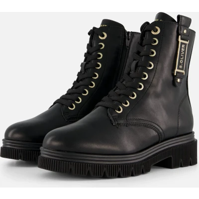 Afbeelding van S.Oliver Vegan Veterboots zwart Maat 41