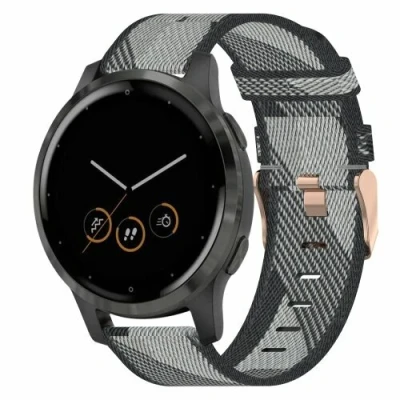 Afbeelding van Huawei GT 4 41mm Canvas nylon bandje Grijs Horlogebandje
