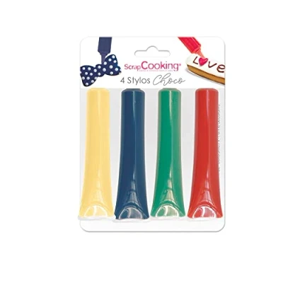 Afbeelding van ScrapCooking Choco Tubes Rood/Blauw/Geel/Groen Set/4