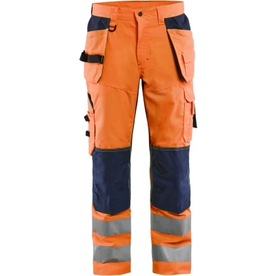 Afbeelding van Blaklader Werkbroek High Vis met ventilatie 1565 1811 Oranje/Marineblauw C54