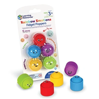 Afbeelding van Learning Resources Regenboog Emoties Anti Stress Speelgoed, Sociaal Emotioneel Leren, Zintuiglijk Speelgoed voor Peuterspeelzaal, Emotionele Vaardigheden, Fijne Motoriek, 3+
