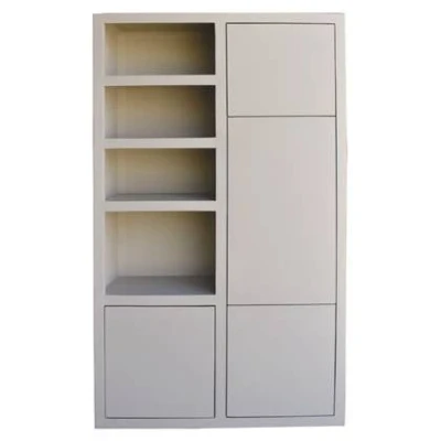 Afbeelding van Giga Meubel Wandkast Beige Mangohout 120x45x200cm Xander