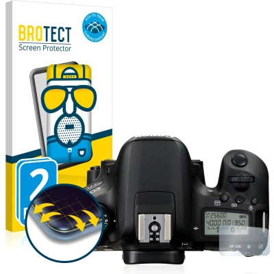 Afbeelding van BROTECT Screenprotector voor Canon EOS 77D (Schouderdisplay) Folie Beschermfolie matte volledig dekking (2 Stuks)