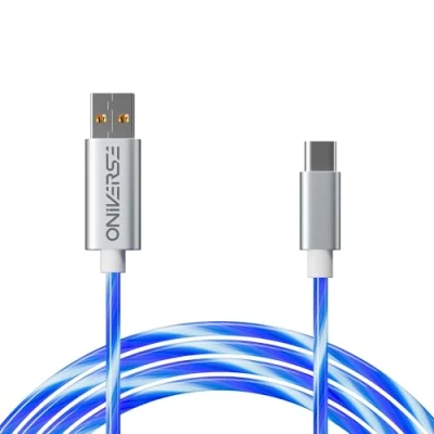 Afbeelding van ONIVERSE USB C Quick Charge Cable with LED 2 meters White