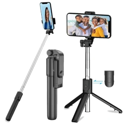 Afbeelding van Selfiestick Bluetooth Selfie Stick TikTok Statief Uitschuifbare Monopod Verstelbare Rotatie Telefoon Afstandsbediening Verwijderbaar voor iPhone en
