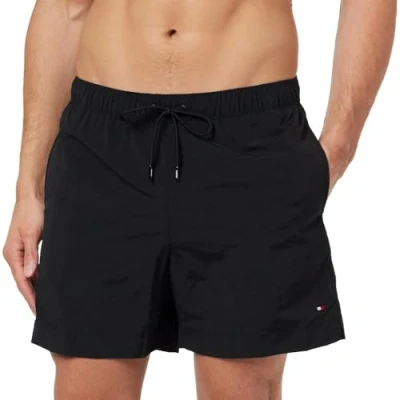 Afbeelding van Tommy Hilfiger Medium Drawstring Zwemshorts, Heren, Maat: Medium, Black