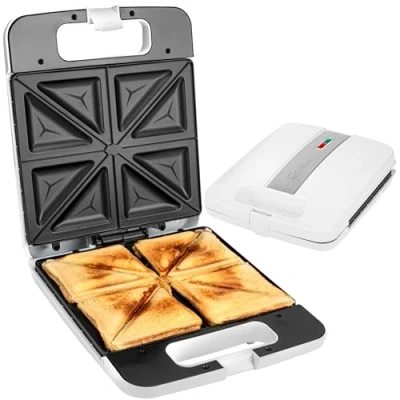 Afbeelding van Clatronic ST3629 Sandwich toaster Wit, Zilver