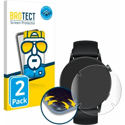 Afbeelding van BROTECT Screenprotector voor Huawei Watch GT 3 (42 mm) Folie Beschermfolie transparant volledig dekking (2 Stuks)