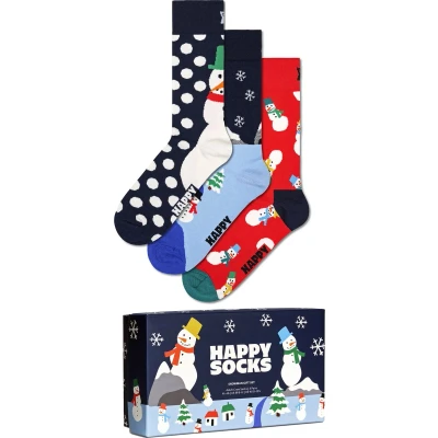 Afbeelding van Happy Socks 3PACK Snowman GIFT SET Sokken, Maat: 36 40, Navy
