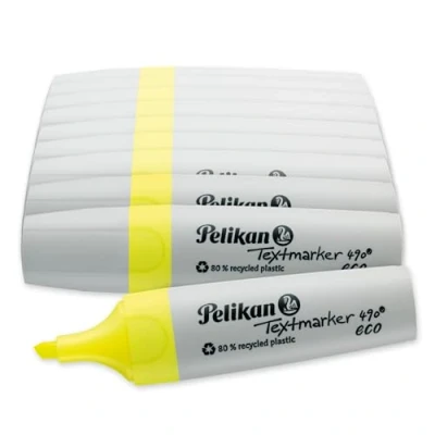 Afbeelding van Pelikan tekstmarker 490 Eco Geel 1 stuk