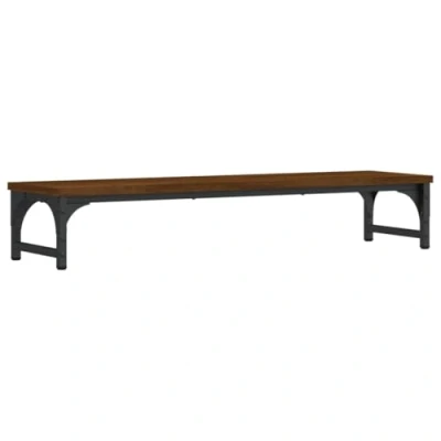 Afbeelding van Monitorstandaard 85x23x15,5 cm bewerkt hout bruineikenkleurig
