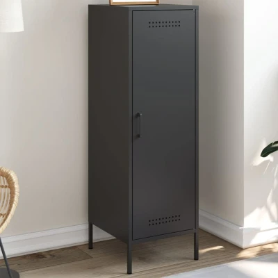 Afbeelding van Hoge kast 36x39x113 cm staal zwart