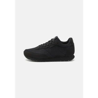 Afbeelding van Woden Signe Sneakers laag, Dames, Maat: 36, Black Leer en textiel