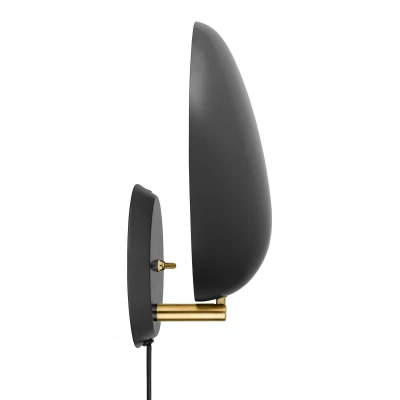 Afbeelding van GUBI Cobra design wandlamp zwart met stekker
