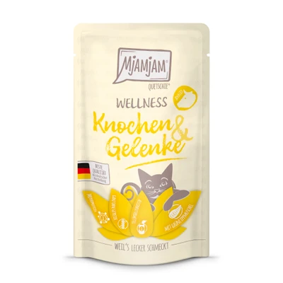 Afbeelding van 12x 125g MjAMjAM Wellness Botten &amp; Gewrichten Rund nat kattenvoer