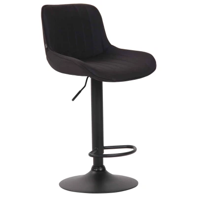Afbeelding van Barkruk Mandal Stof Zwart Frame