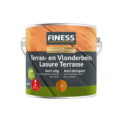 Afbeelding van Finess terras en vlonderbeits anti slip 2,5 liter, teak