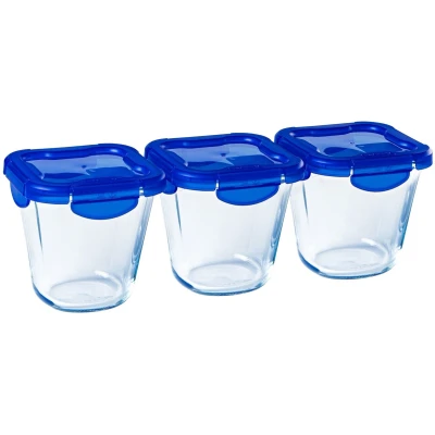 Afbeelding van Pyrex Cook &amp; Go Lunchbox met Deksel 800 ml Set van 3 Stuks