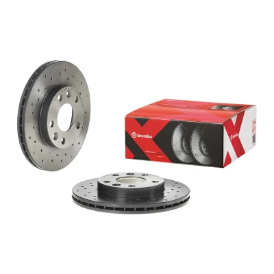 Afbeelding van BREMBO 09.B463.1X Remschijf 269 22,5 5 geperforeerd/interne ventilatie Gecoat High carbon Met schroeven RENAULT: Megane 4, IV Saloon