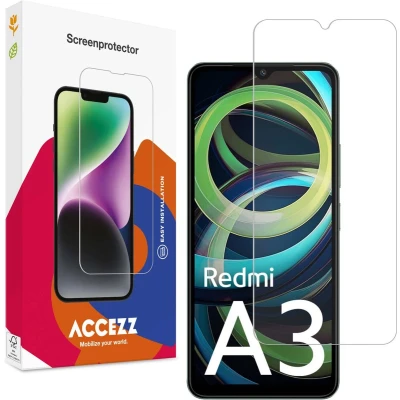 Afbeelding van Accezz Screenprotector Geschikt voor Xiaomi Redmi A3 Gehard Glas
