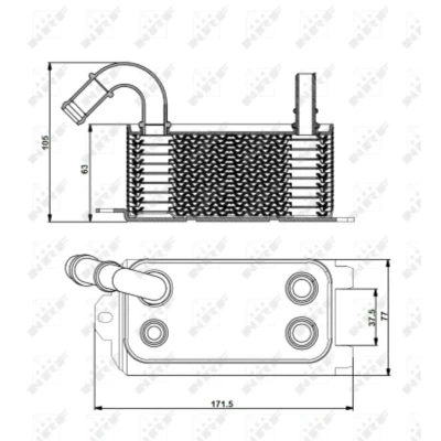 Afbeelding van Oliekoeler, automatische transmissie NRF 31192