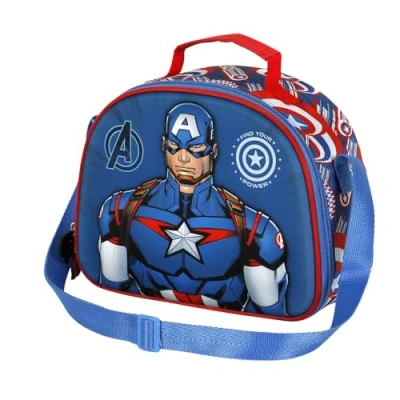 Afbeelding van Marvel Captain America First 3D lunchtas, Blauw, 25,5 x 20 cm, één maat, lunchtas