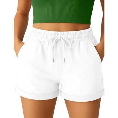 Afbeelding van Smith &amp; Solo Zomershorts voor dames, ideaal sport, hardlopen en training, Wit
