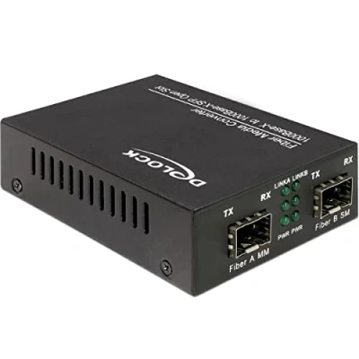 Afbeelding van DeLOCK 86203 1000Mbit/s Zwart netwerk media converter