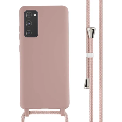 Afbeelding van iMoshion hoesje Geschikt voor Samsung Galaxy S20 FE met koord Siliconen Roze