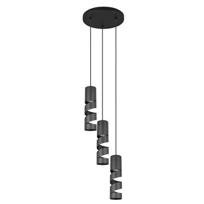 Afbeelding van Stream hanglamp, zwart, Ø 28 cm, 3 lamps, metaal, GU10
