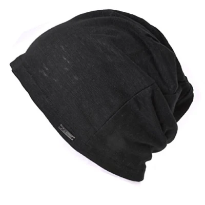 Afbeelding van CHARM Zomermuts voor heren, 100% linnen, lichte en zachte gebreide muts, beanie, gemaakt in Japan, Blauw