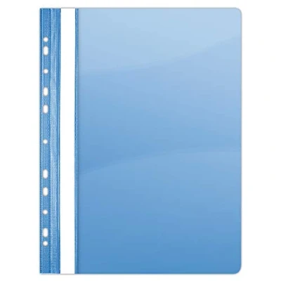 Afbeelding van DONAU 1704001PL 10 stuks geperforeerde mappen, kunststof, A4, van hard transparant pvc voor kantoor en school, Europese perforatie